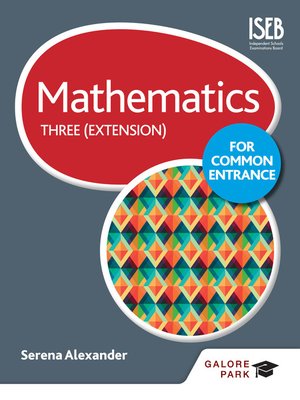 cover image of Mathematics for Common Entrance Three (Extension)